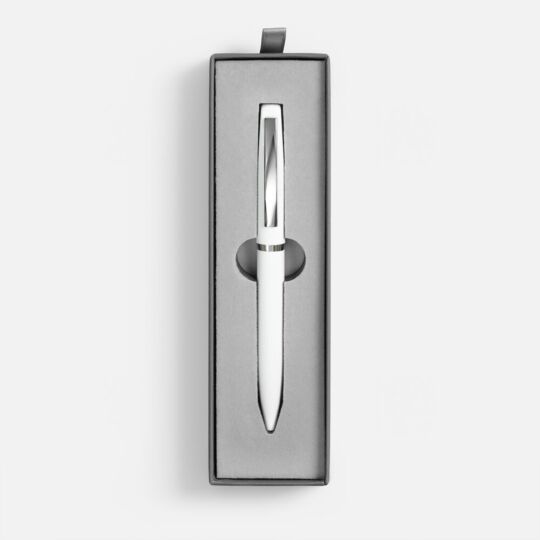 Ручка шариковая Bolt Soft Touch в футляре, белая